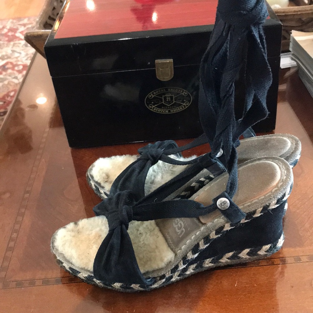 UGG lace up wedges